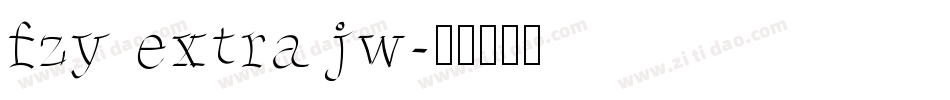 fzy extra jw字体转换
